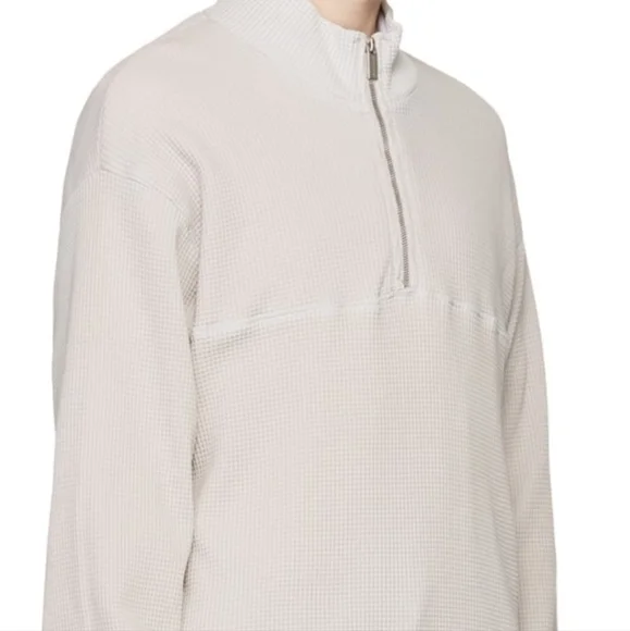 Cotton Citizen New waffle knit cotton sweater. Turtleneck.  Half-zip closure. - Picture 5 of 11